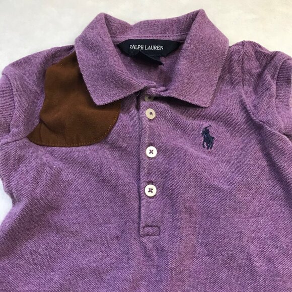 Ralph Lauren Purple Polo Dress Girls Size 2T 100% Pique Cotton Ruffled Hem - Picture 4 of 9